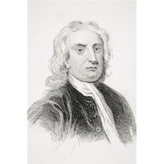 Sir Isaac Newton 1642-1727 English Physicist & Mathematical Scientist From Old Englands Worthies by Lord Brougham Poster Print, Large - 22 x 34
