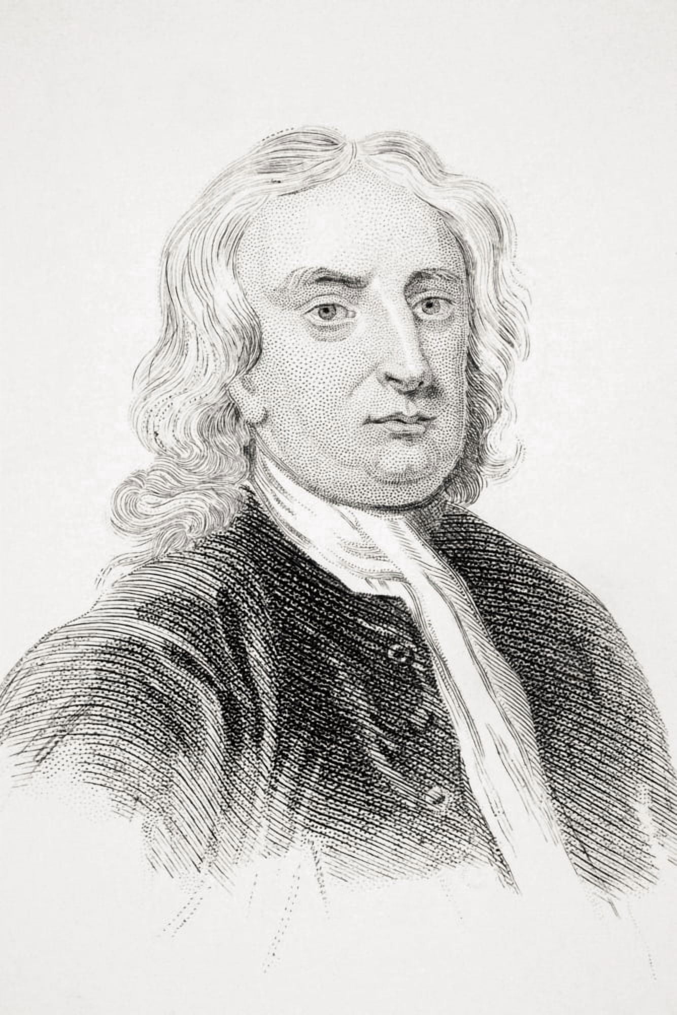 Sir Isaac Newton 1642-1727 English Physicist And Mathematical Scientist From Old Englands Worthies By Lord Brougham And Others Published London Circa 1880s Canvas Art - Ken Welsh Design Pics (22 x 34