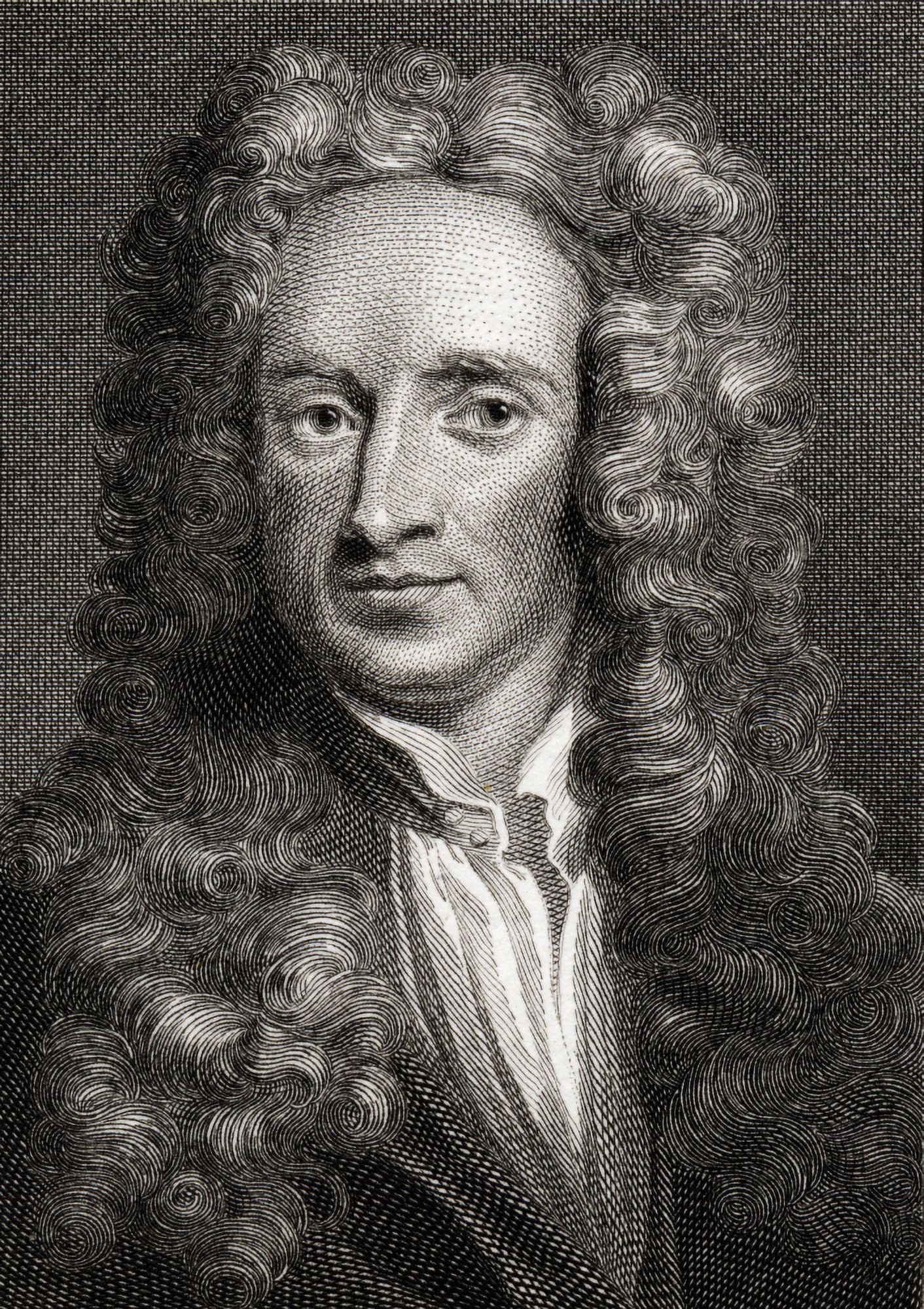 Sir Isaac Newton 1642-1727 English Physicist And Mathematician Engraved By Edward Smith From Painting By Sir George Kneller Canvas Art - Ken Welsh Design Pics (12 x 18)
