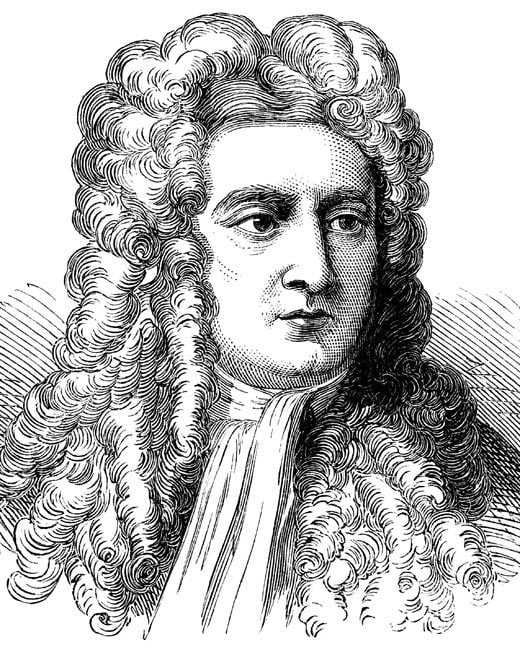 Sir Isaac Newton Engraving Portrait Style - A - 24x36 Inch Glossy ...