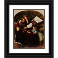 thumbnail image 1 of Sir John Everett Millais 20x24 Black Ornate Framed Double Matted Museum Art Print Titled: Peace Concluded (1856), 1 of 5