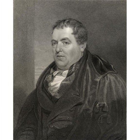 Sir John Leslie 1766 to 1832 Scottish Mathematician & Physicist Engraved by H Cook After A Chisholm From the Book Nati Poster Print - 12 x 16