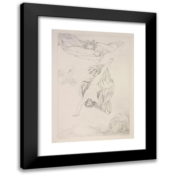Sir Joseph Noel Paton 11x14 Black Modern Framed Museum Art Print Titled - Plate VIII (1844)