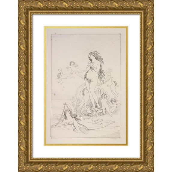 Sir Joseph Noel Paton 14x18 Gold Ornate Wood Frame and Double Matted Museum Art Print Titled - Live Plates (1844)