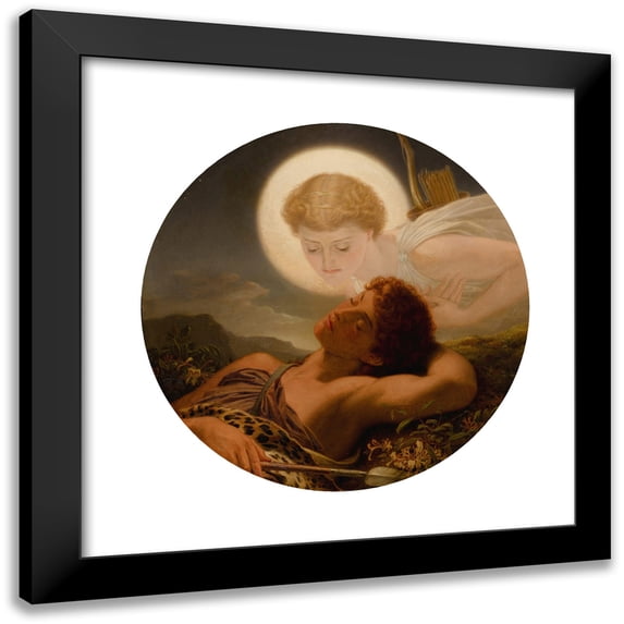 Sir Joseph Noel Paton 15x15 Black Modern Framed Museum Art Print Titled - A Dream of Latmos (1879)