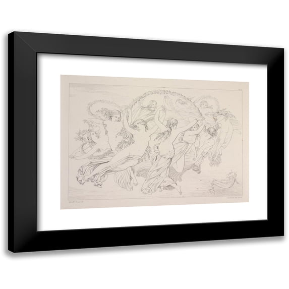 Sir Joseph Noel Paton 18x14 Black Modern Framed Museum Art Print Titled - Plate X (1844)