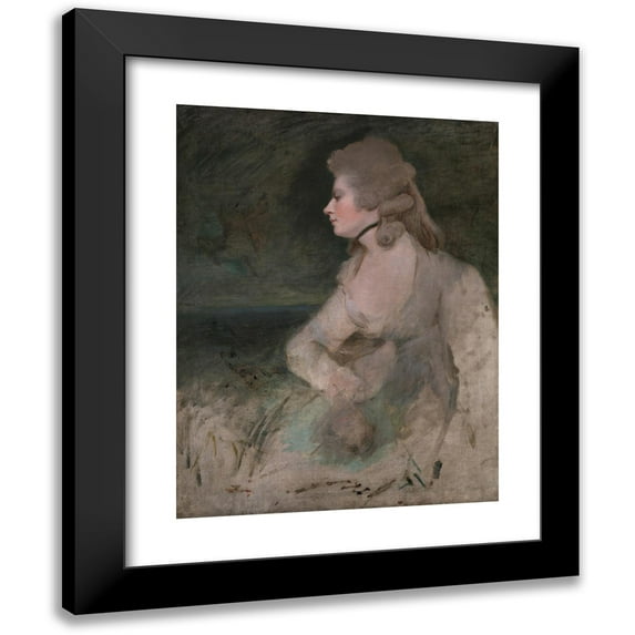 Sir Joshua Reynolds 15x18 Black Modern Framed Museum Art Print Titled - Mrs. Robinson (ca. 1784)
