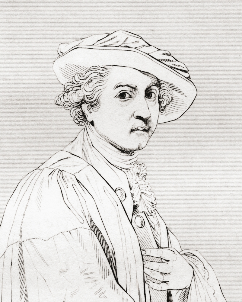 Sir Joshua Reynolds 1723 To 1792 Influential 18Th-Century English Portrait Painter From The Historic Gallery Of Portraits And Paintings Published 1808 Canvas Art - Ken Welsh Design Pics (13 x 16)