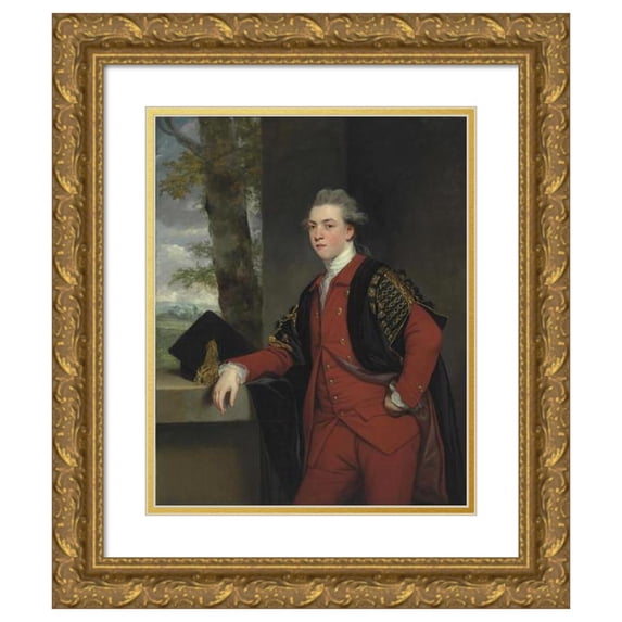 Sir Joshua Reynolds 20x24 Gold Ornate Framed and Double Matted Museum Art Print Titled - Portrait of Francis Basset, Later 1st Baron De Dunstanville and Basset (1757-1835)