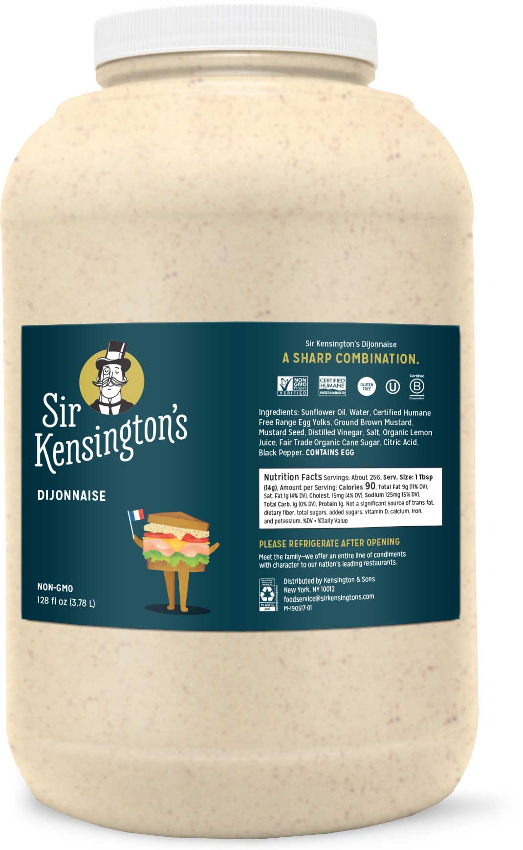 Sir Kensington's Dijonnaise Mayonnaise, 1 Gallon
