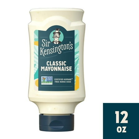 Sir Kensington's Classic Mayonnaise Condiments Made with Free-Range Eggs, 12 fl oz Squeeze Bottle
