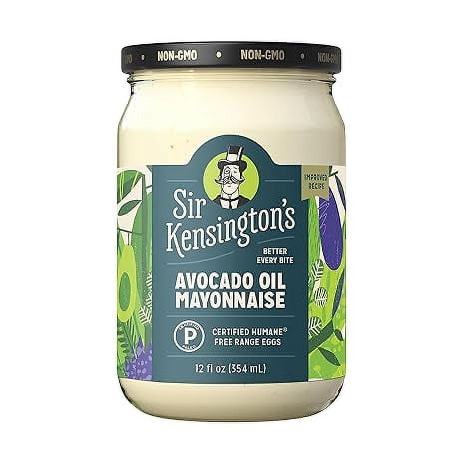 Sir Kensington's Mayonnaise Avocado Oil Mayo Keto Diet & Paleo Diet Certified, Gluten Free, Certified Humane Free Range Eggs, Shelf-Stable, 12 oz(Packaging May Vary)