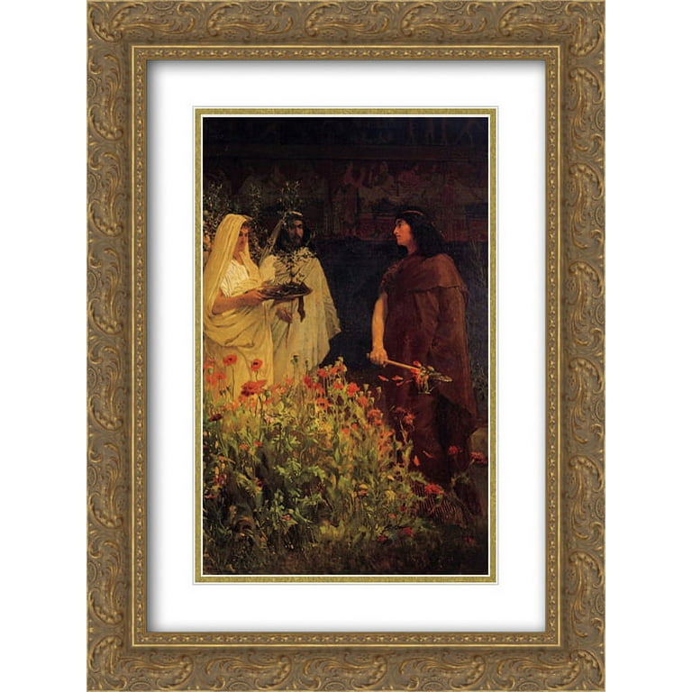 Sir Lawrence Alma Tadema 2x Matted 18x24 Gold Ornate Framed