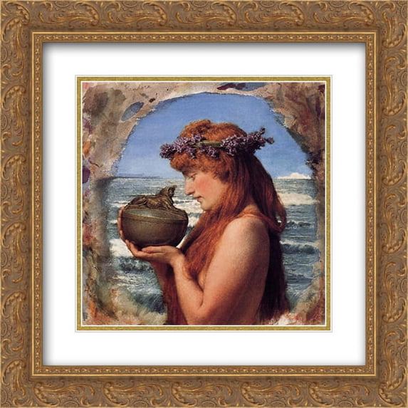 Sir Lawrence Alma Tadema 2x Matted 20x22 Gold Ornate Framed Art Print 'Pandora'