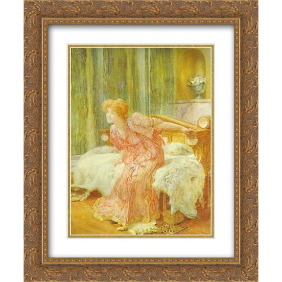 Sir Lawrence Alma Tadema 2x Matted 20x24 Gold Ornate Framed Art Print '"Nobody Asked You, Sir!" She Said'