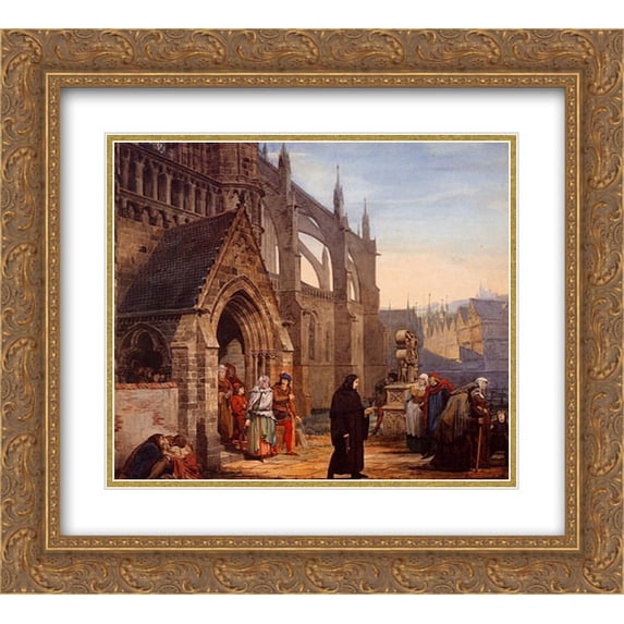 Sir Lawrence Alma Tadema 2x Matted 22x20 Gold Ornate Framed Art Print 'Faust and Marguerite'