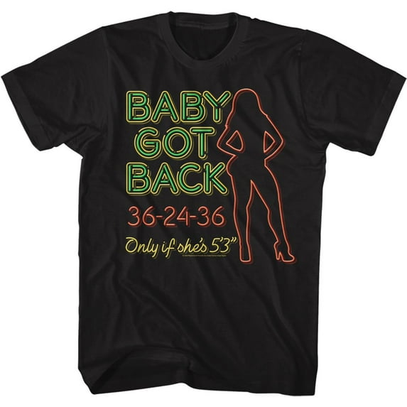 Sir Mix A Lot Neon Got Back Black Adult T-Shirt Xlt