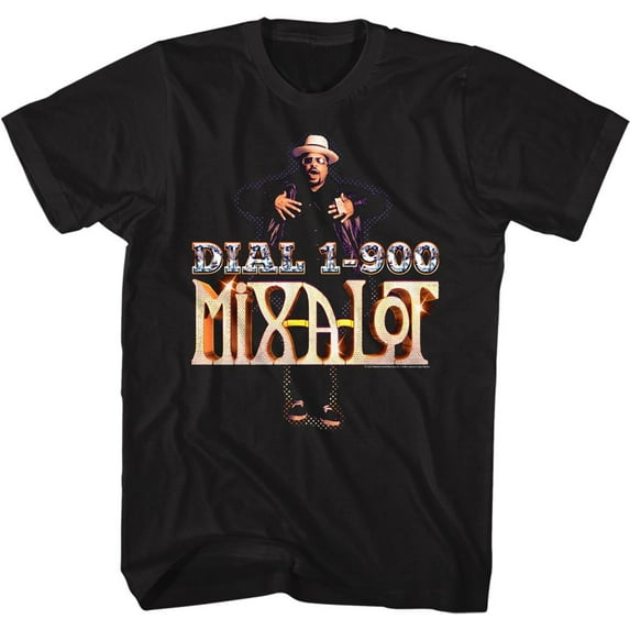 Sir Mix-a-Lot Bling 1-900 Mixalot Black Adult T-Shirt
