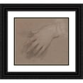 thumbnail image 1 of Sir Peter Lely 14x12 Black Ornate Wood Framed Double Matted Museum Art Print Titled: Drawings of Hands (1650S-1660s), 1 of 5
