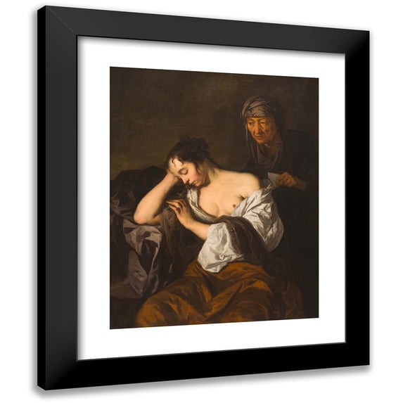 Sir Peter Lely 15x18 Black Modern Framed Museum Art Print Titled - The Letter (Between 1650 and 1660)