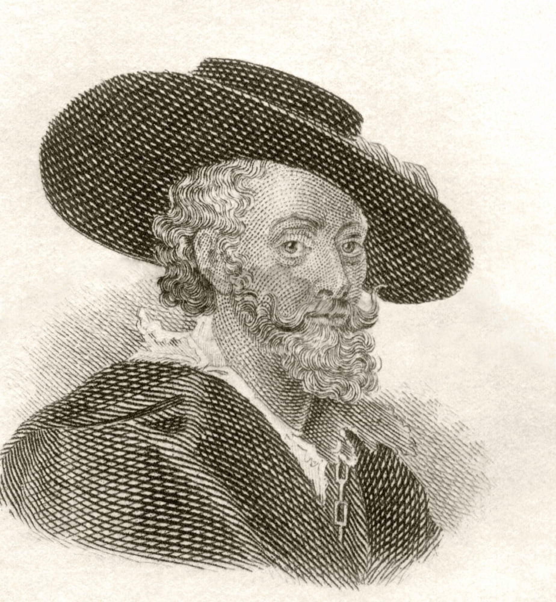Sir Peter Paul Rubens 1577 To 1640 Prolific Seventeenth-Century Flemish Baroque Painter From Crabbs Historical Dictionary Published 1825 Canvas Art - Ken Welsh Design Pics (14 x 15)