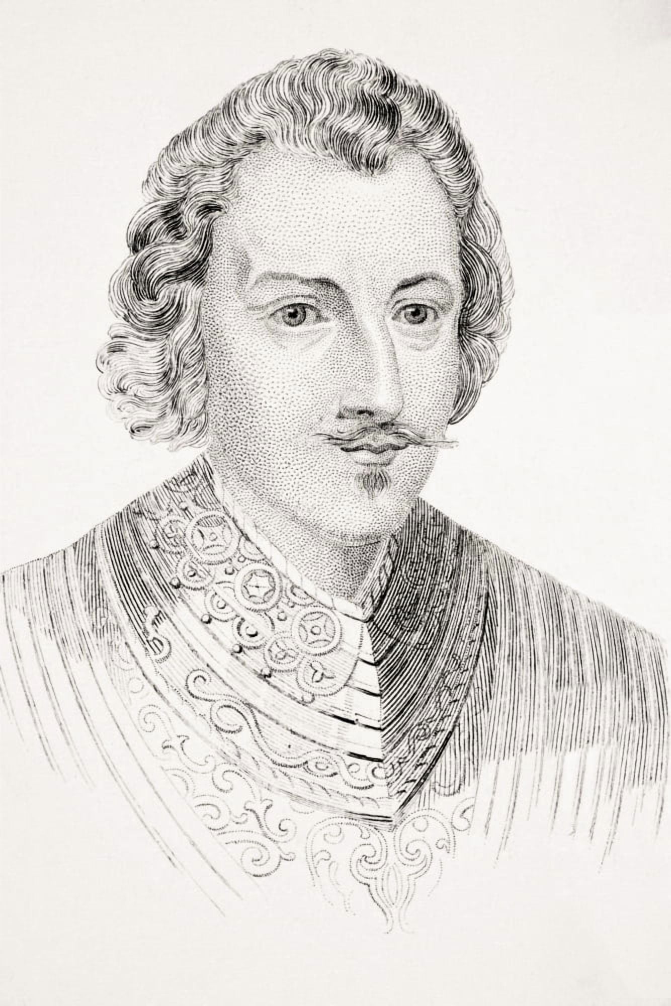 Sir Philip Sidney 1554-1586 English Poet Courtier And Soldier From Old Englands Worthies By Lord Brougham And Others Published London Circa 1880s Canvas Art - Ken Welsh Design Pics (22 x 34)