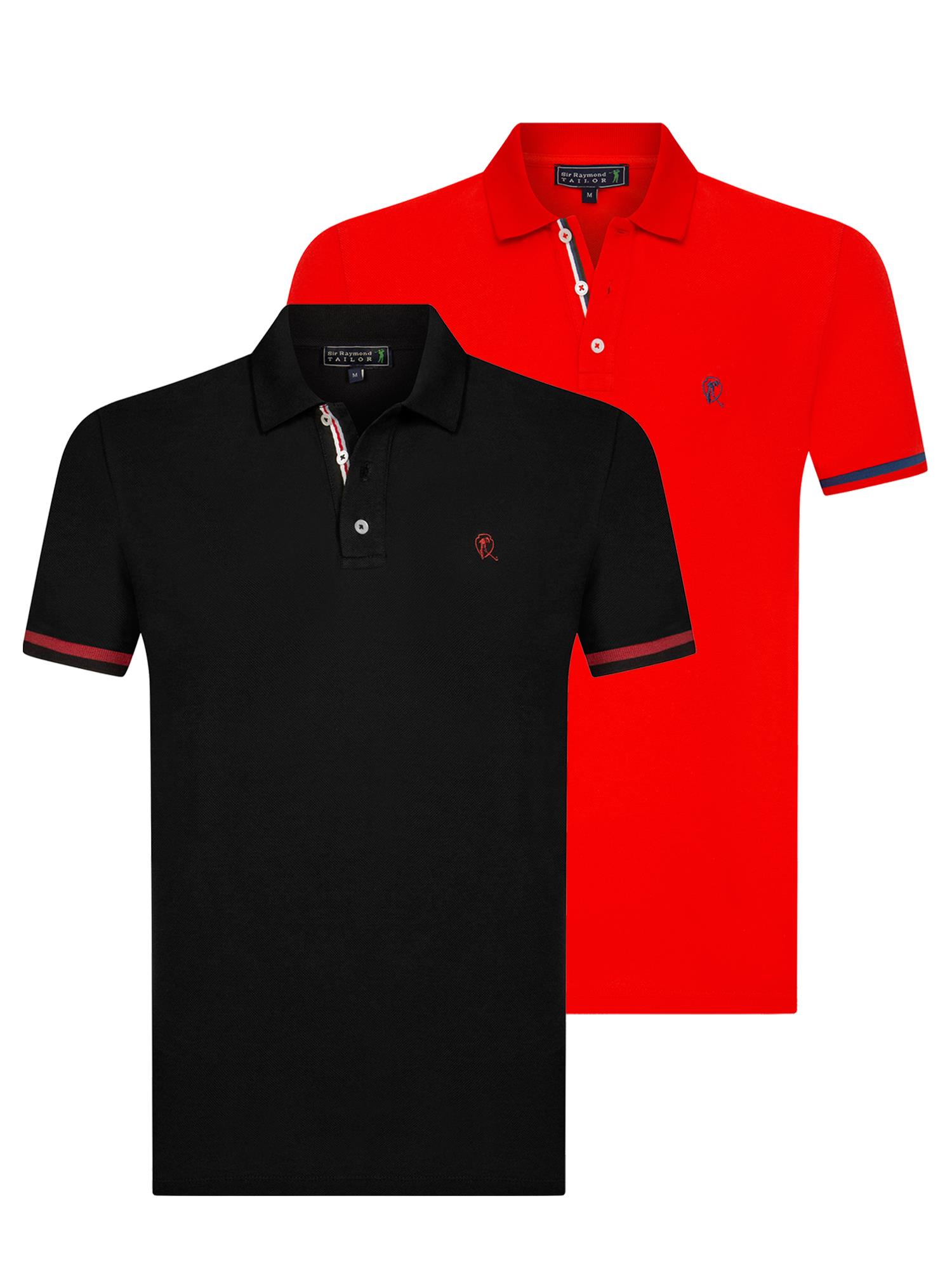 Sir Raymond Tailor Men'S Polo Shirt Pack, 100 Compact Cotton,3 Button