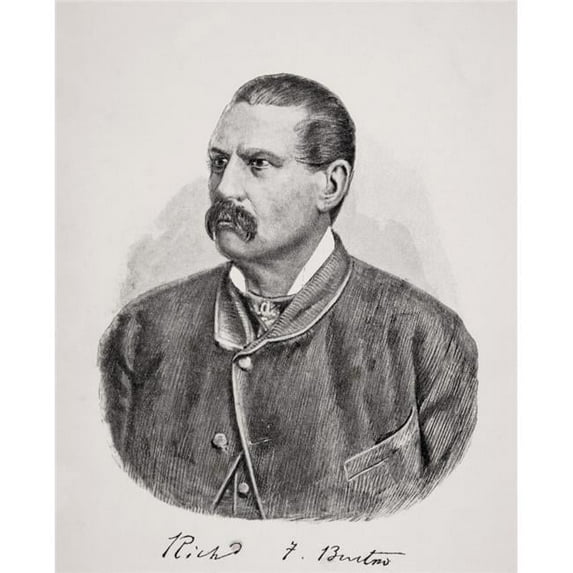Sir Richard Francis Burton 1821-1890 British Explorer Translator Writer Soldier Orientalist Ethnologist Linguist Poster Print, 12 x 16