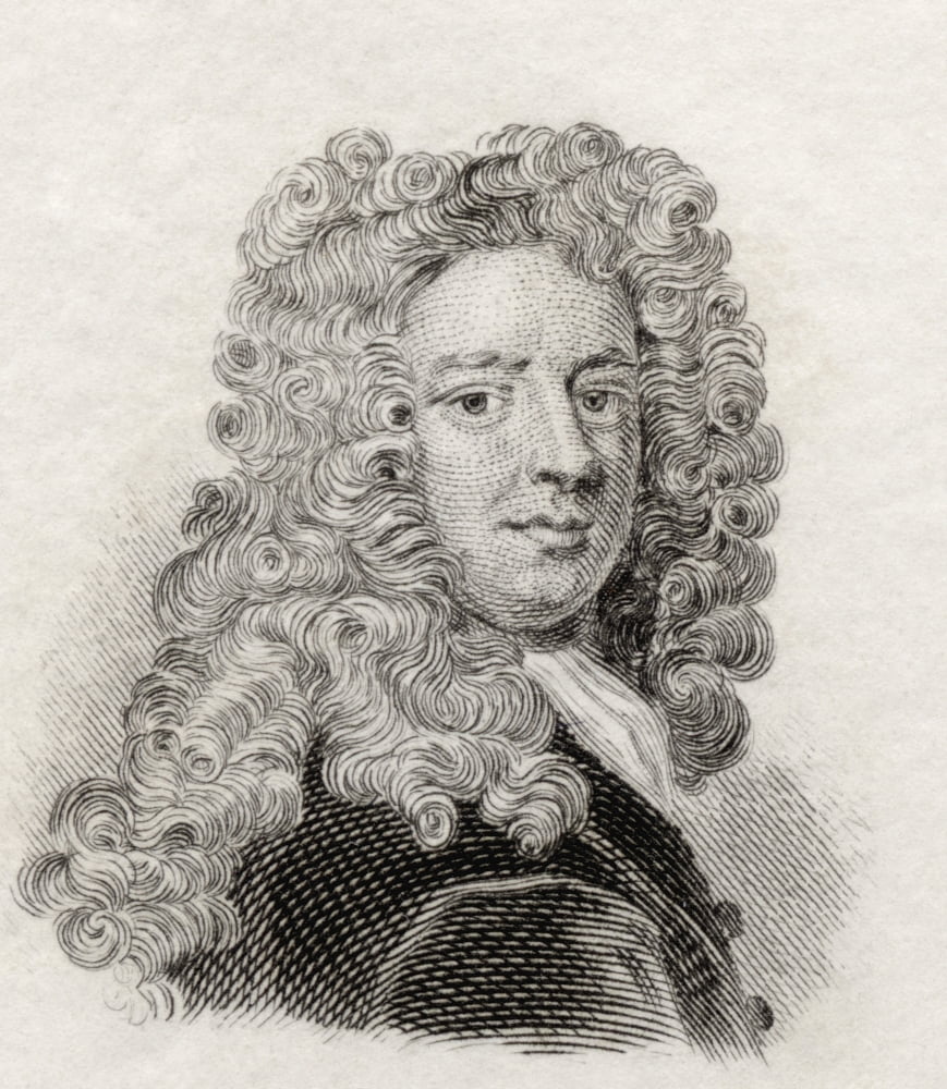 Sir Samuel Garth 1661 To 1719 English Physician And Poet From Crabbs Historical Dictionary Published 1825 Canvas Art - Ken Welsh Design Pics (13 x 15)