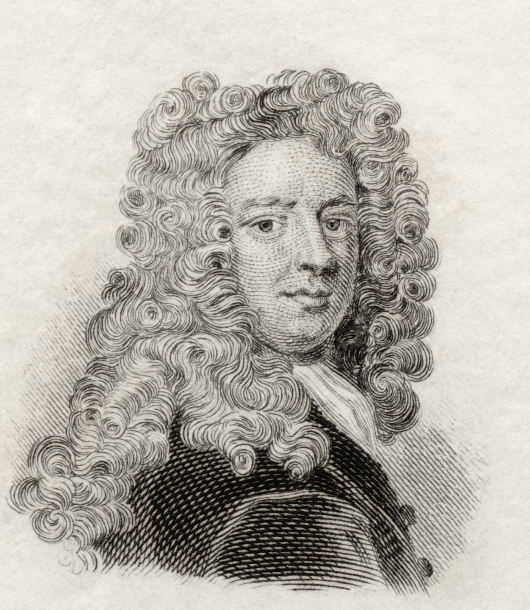 Sir Samuel Garth 1661 To 1719 English Physician And Poet From Crabbs Historical Dictionary Published 1825 Canvas Art - Ken Welsh Design Pics (26 x 30)