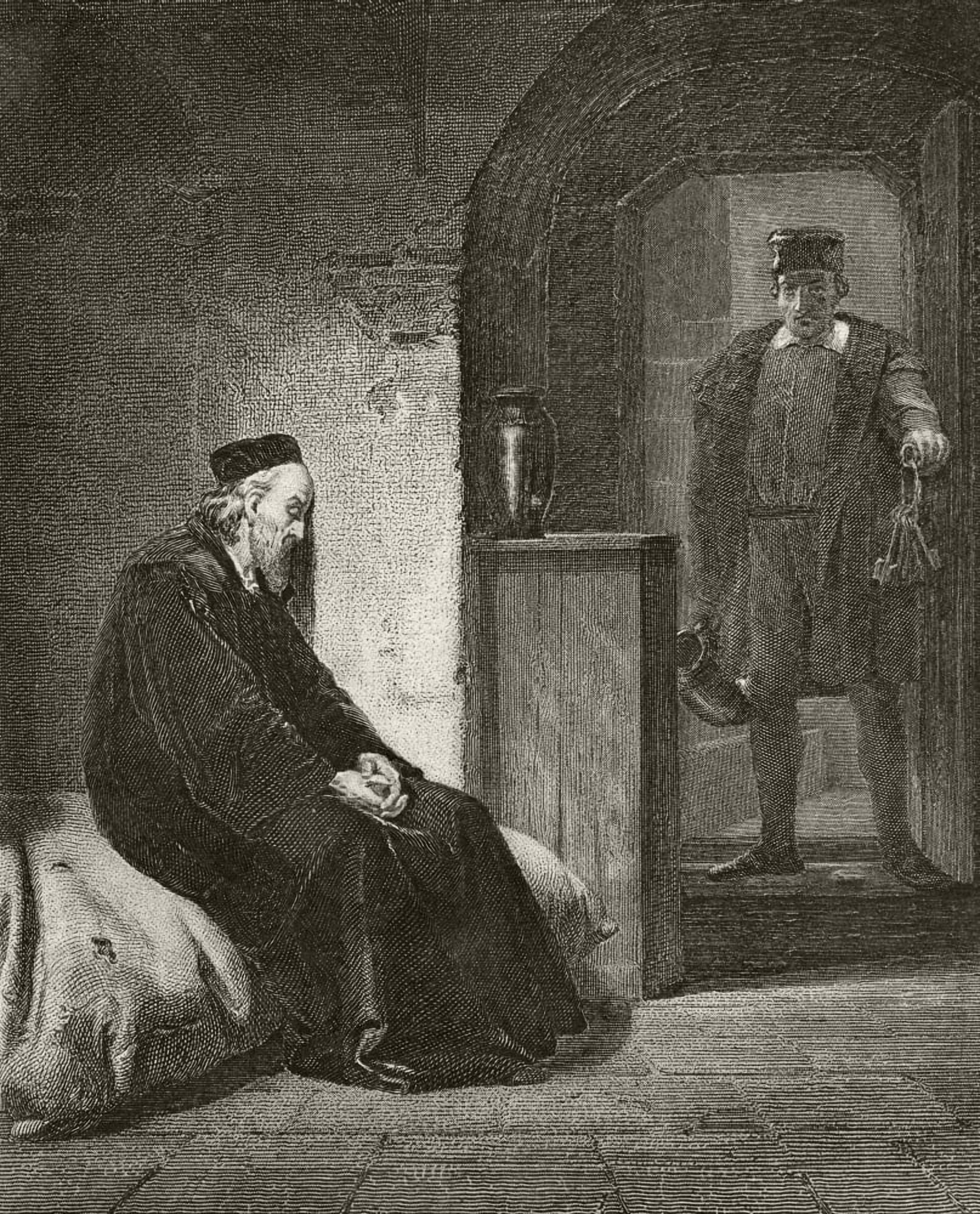 Sir Thomas More 1478 To 1535 In Prison From The National And Domestic History Of England By William Aubrey Published London Circa 1890 Canvas Art - Ken Welsh Design Pics (13 x 16)