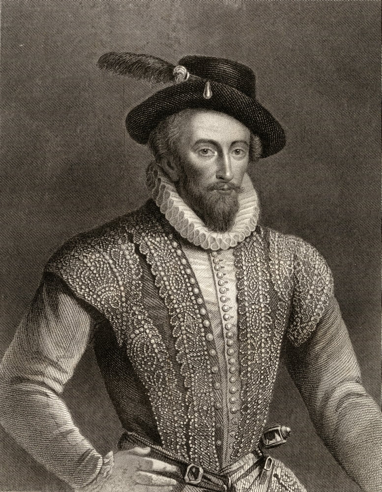 Sir Walter RaleighC1554-1618 English Adventurer And Writer Engraved By W Holl Canvas Art - Ken Welsh Design Pics (13 x 17)