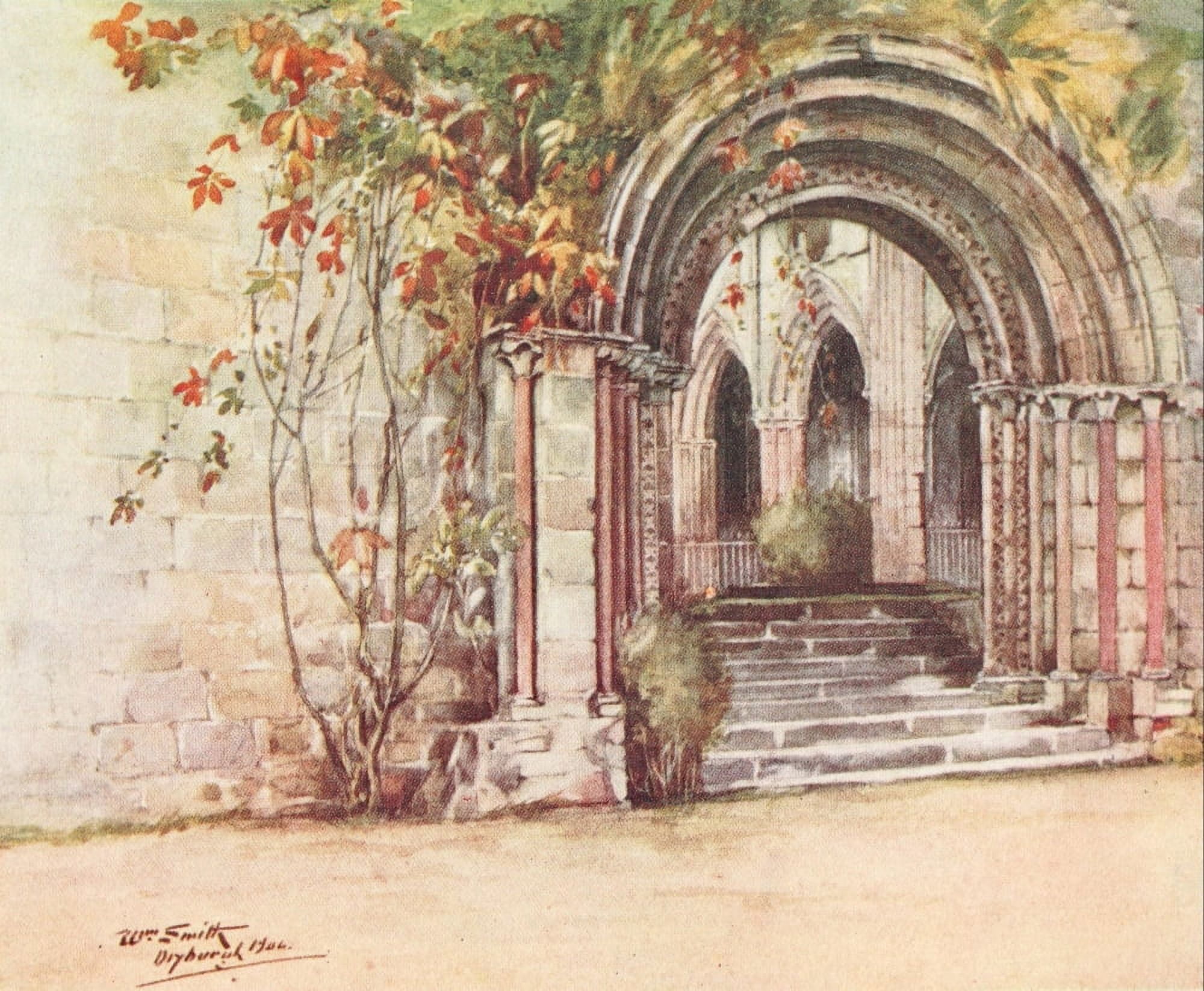 Sir Walter Scott 1913 Dryburgh Abbey Canvas Art - William Smith (18 x 24)