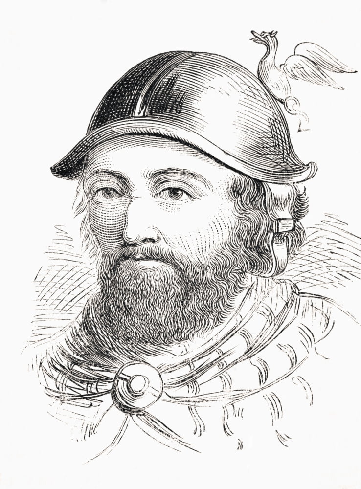 Sir William Wallace Circa 1272-76 To 1305 From The National And Domestic History Of England By William Aubrey Published London Circa 1890 Canvas Art - Ken Welsh Design Pics (24 x 34)