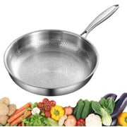 Siraatskitchen Titanium Pan, Titanium Hammered Pan Pro with Lid, 2025 UltraPure Nonstick Frying Pans for Cooking, Multifunctional Pots and Pans Set Non Stick 10.23in Without cover