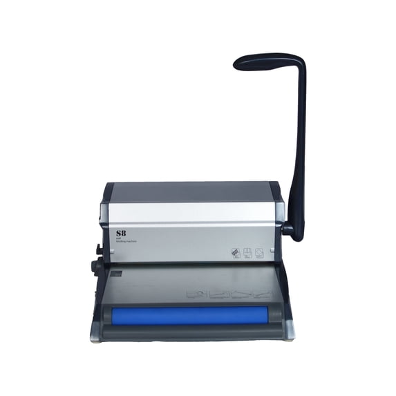 Sircle S8 Semi-Automatic Coil Binding Machine, 20 Sheets Punched, with Electric Coil Inserter, Blue, 1 Count