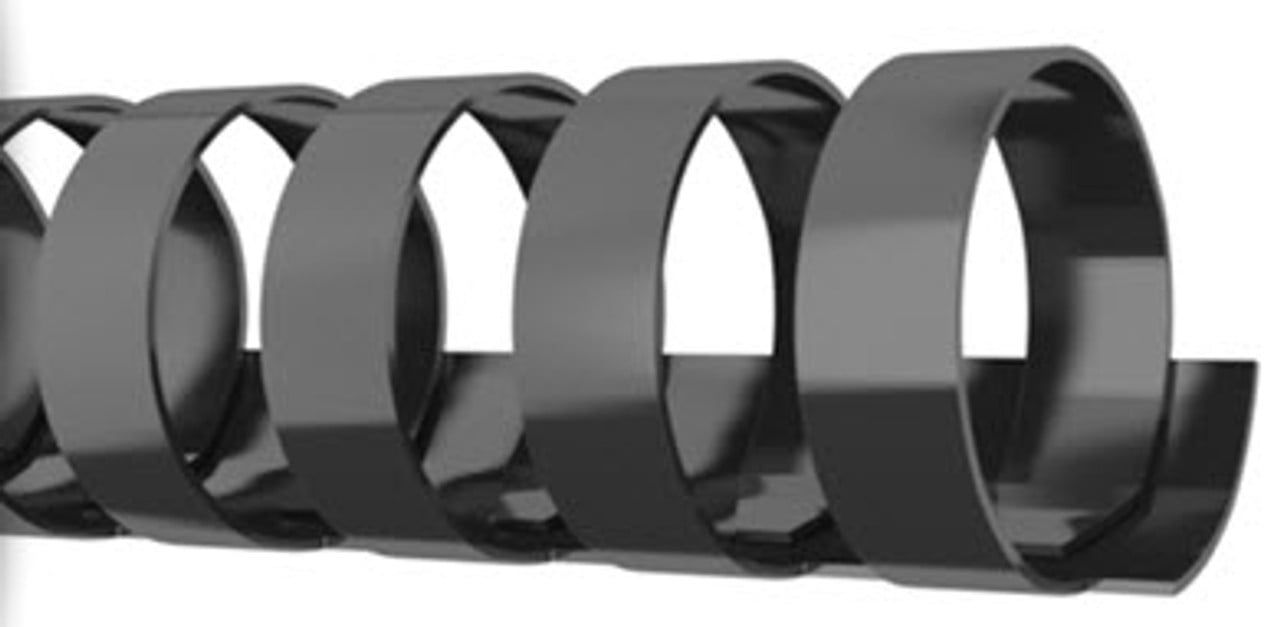 SircleCorp 1-1/8" Plastic Binding Comb, 50 Count per Box, Black