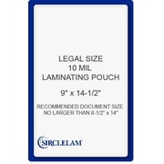 SircleLam 10 Mil Thermal Laminating Pouches, 9" x 14-1/2", 50 Count, 1 Pack with 2x Carrier Pouch