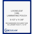 thumbnail image 1 of SircleLam 3 Mil LooseLeaf Size Laminating Pouches, 100 Count, 1 Pack, 1 of 2