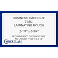 thumbnail image 1 of SircleLam 7 Mil Thermal Laminating Pouches with 2x Carrier Pouches, 2-1/4" x 3-3/4", 100 Count, 1 of 4