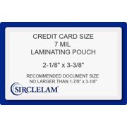 SircleLam 7 Mil Laminating Pouches, Box Set with 2x Carrier Pouch, 2-1/8" x 3-3/8", 100 Count