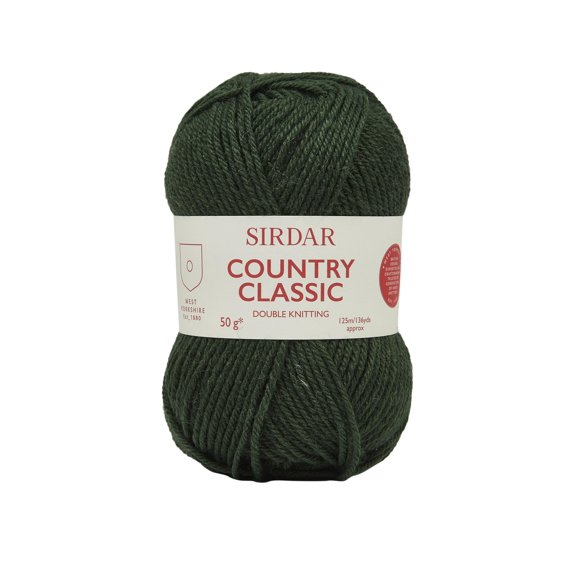 Sirdar Country Classic DK Double Knitting, Forest Green (867), 50g