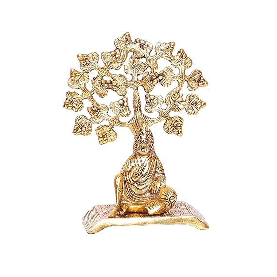 Sirdi Saibaba Metal Statue Under Tree for Pooja,Decorative for Home,OfficeTable,Sai Nath Murti Idol Showpiece Figurines Gift Article,Corporate Gift,Religious Decorative
