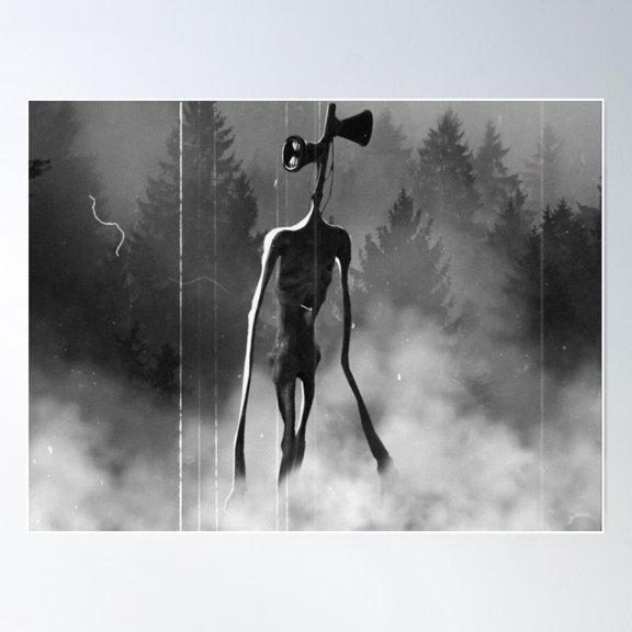 Siren Head Night Forest Backpack Poster Wall Art Modern Wall Decor For Living Room Bedroom
