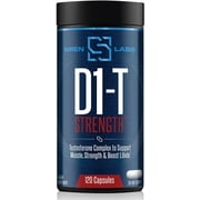 Siren Labs D1-T Strength Testosterone Booster for Men Mass Gainer with D-Aspartic Acid - Monster Muscle Mass-Building - Test Booster Suppression of Estrogen Anabolic Muscle Growth 120 Capsules