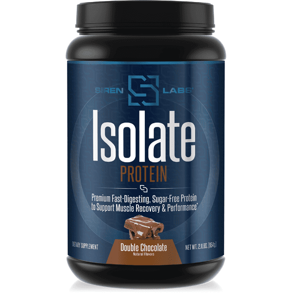 Siren Labs Isolate Premium Whey Protein Powder- Keto Friendly- Isolate and Hydrolysate with Amino Acids including Glutamine for Lean Muscle Growth and Recovery - Decadent Chocolate (30 Servings)