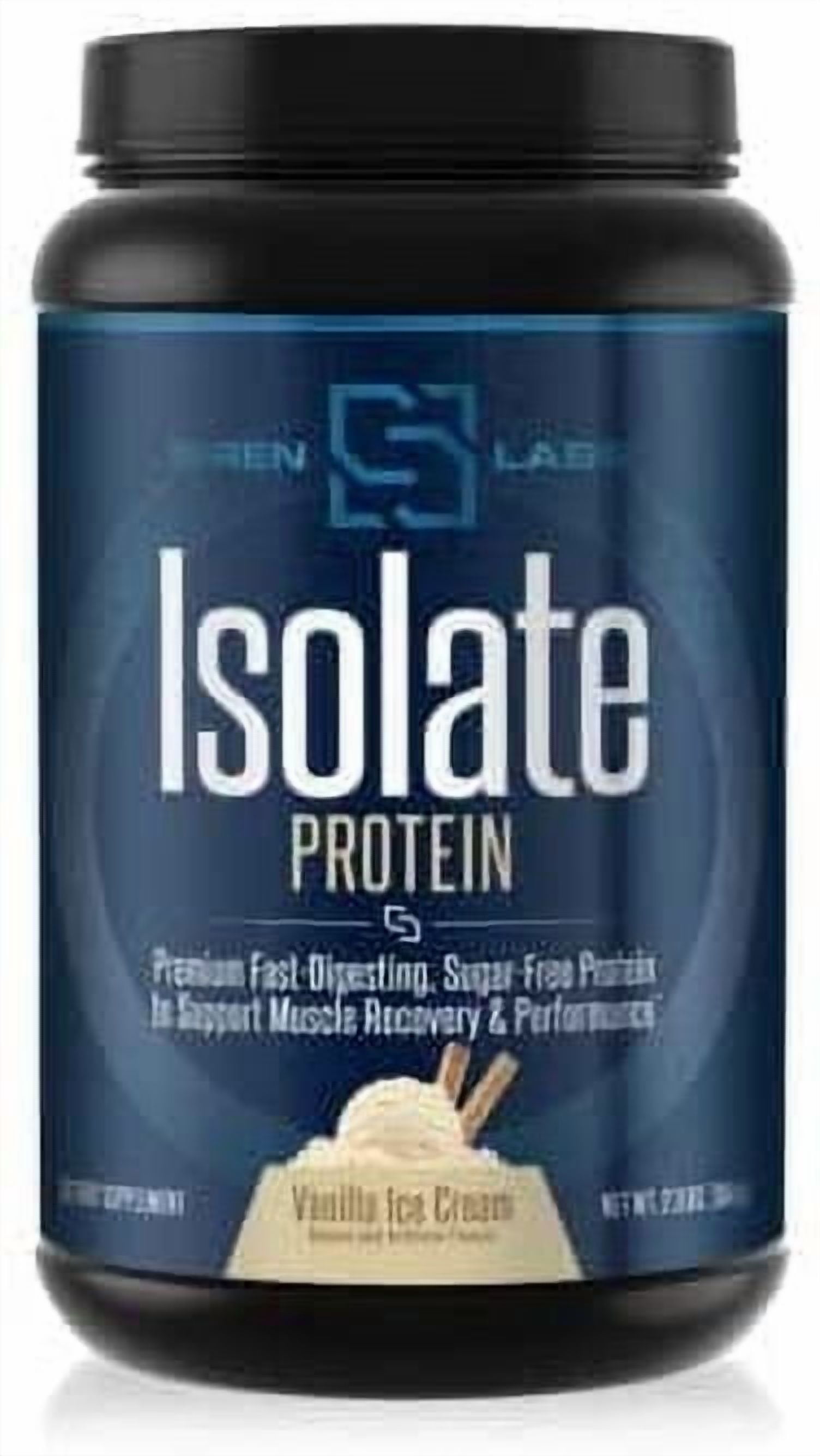 Siren Labs Isolate Premium Whey Protein Powder-Keto Friendly- Isolate and Hydrolysate with Amino Acids including Glutamine for Lean Muscle Growth and Recovery - Vanilla Ice Cream (30 Servings)