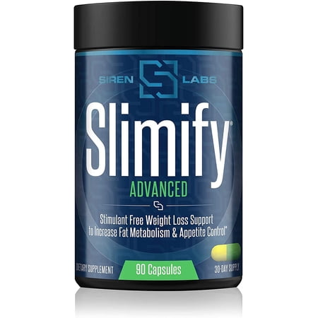 Siren Labs Slimify Advanced Fat Burner for Weight Loss - Garcinia Cambogia, African Mango, and Grains of Paradise - Boost Metabolism, Decrease Appetite, and Increase Energy - Stim Free (90 Capsules)