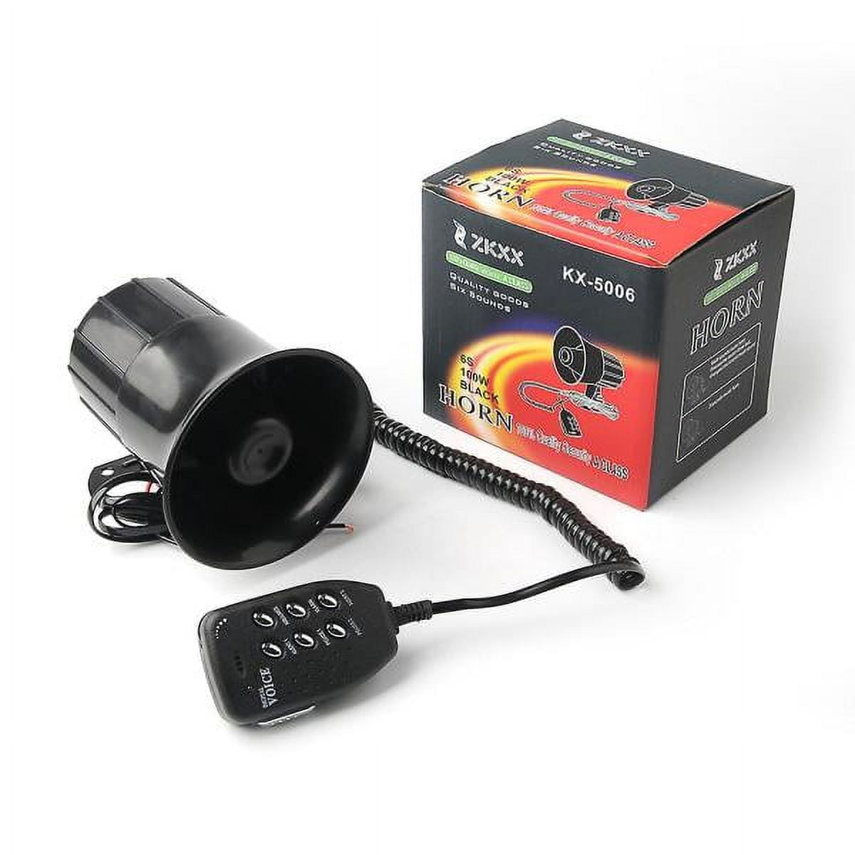 Siren Speaker Air Horn 125db Loud 6 Sounds Alarm Claxon 12v For Car