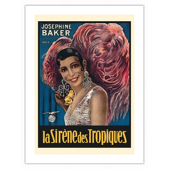 Siren of the Tropics (La Sirene des Tropiques) - Starring Josephine Baker - Vintage Film Movie Poster c.1929 - Bamboo Fine Art 290gsm Paper Print (Unframed) 18x24in